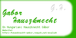 gabor hauszknecht business card
