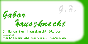 gabor hauszknecht business card